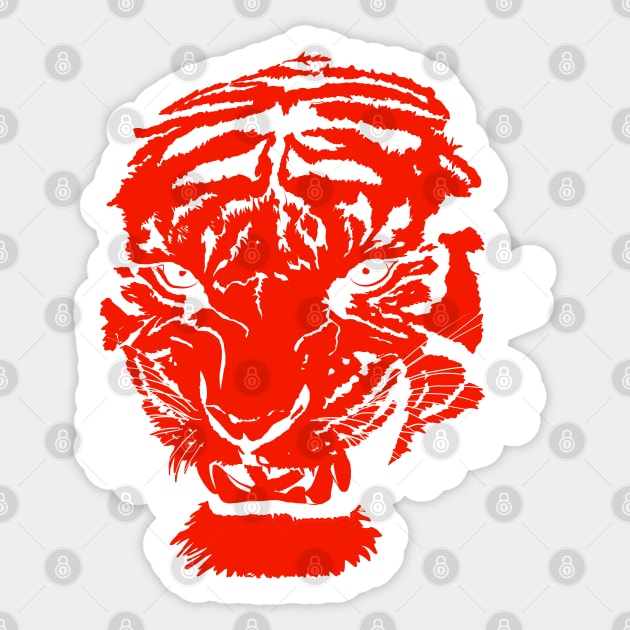 Red Tiger Sticker by Danispolez_illustrations